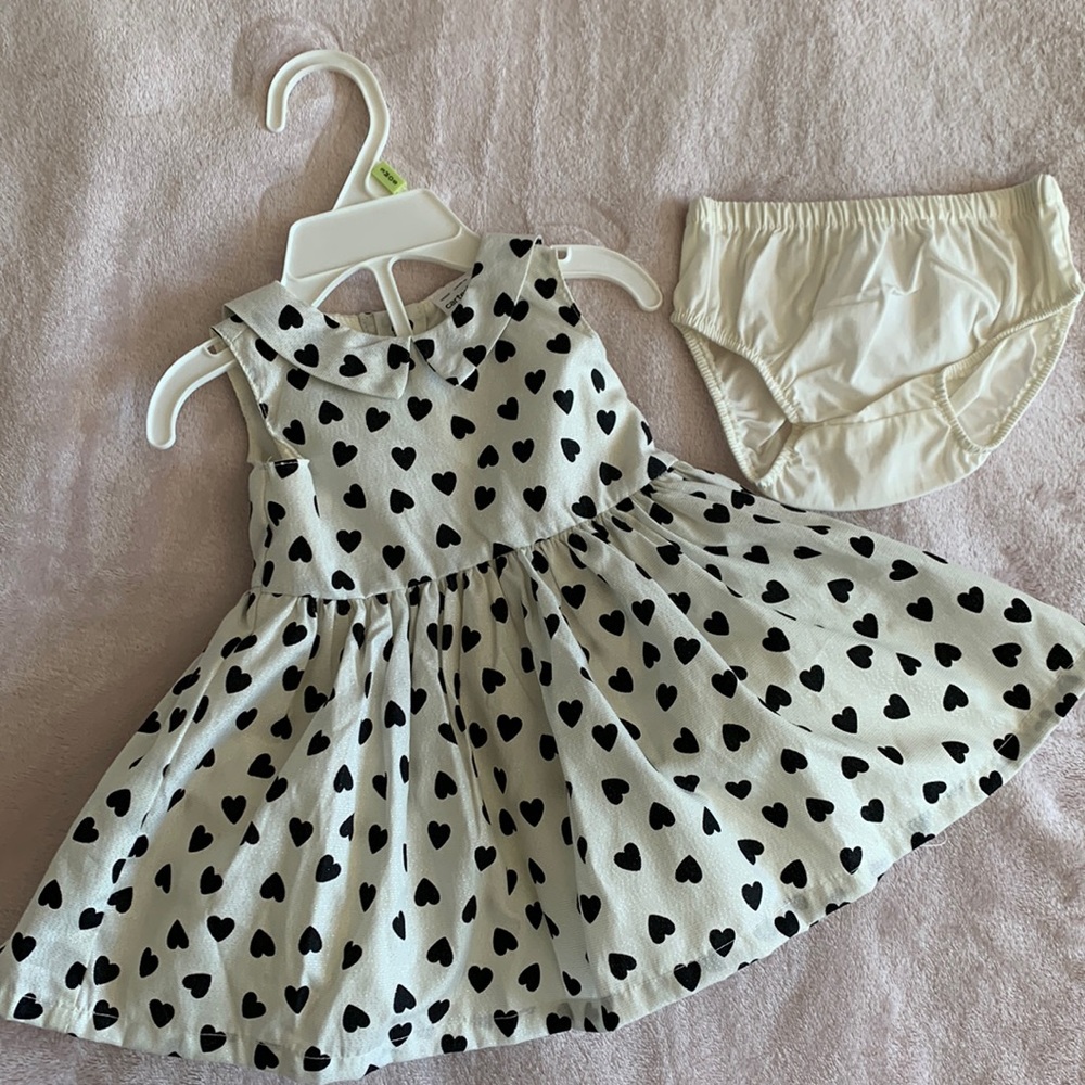 🖤baby dress with hearts and sparkle ✨